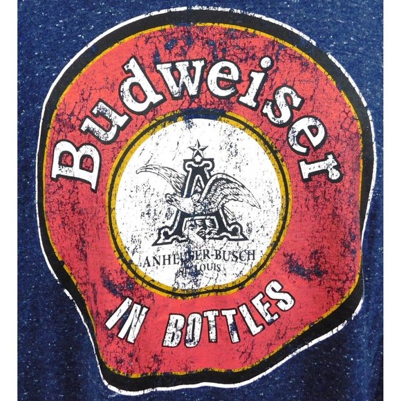 Anheuser Busch Budweiser in Bottles Men's Jersey Shirt XL Blue Gray - Picture 4 of 7